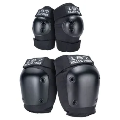 187 Combo Pad Set Black Knee/Elbow