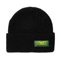 Anti-Hero Stock Eagle Label Cuff Beanie Black/Green/Yellow
