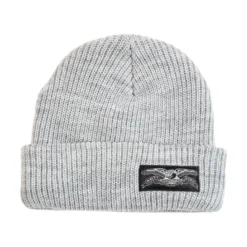 Anti-Hero Stock Eagle Label Cuff Beanie Grey