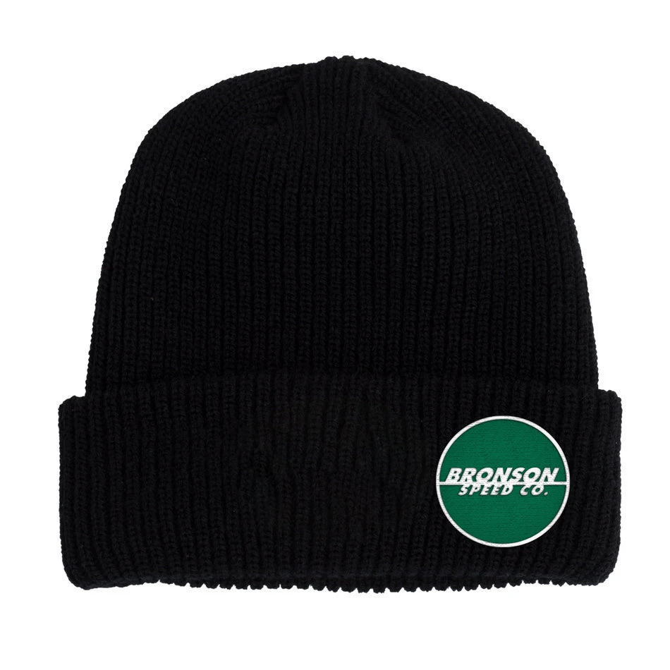 Bronson Spot Logo Long Shoreman Beanie Black