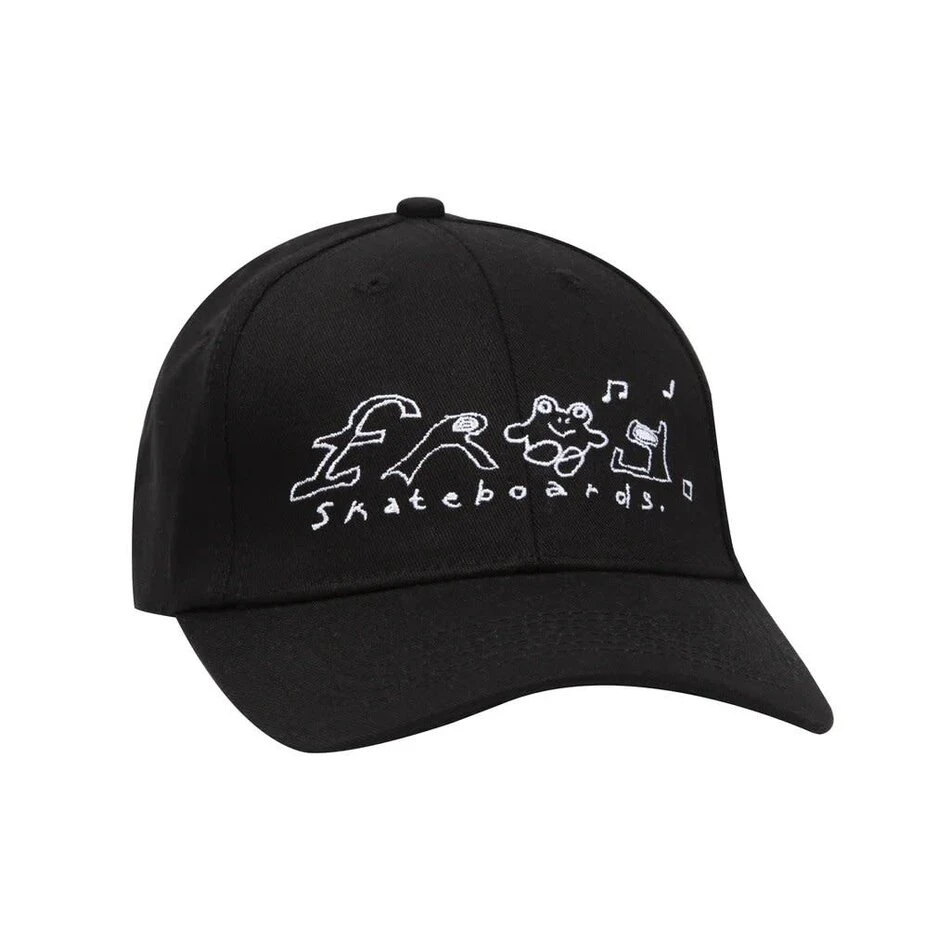 Frog Happy Frog 6-Panel Snapback Hat Black