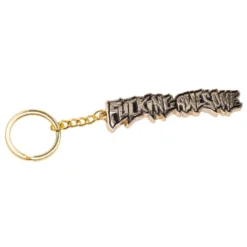 Fucking Awesome Stamp Logo Keychain Gold