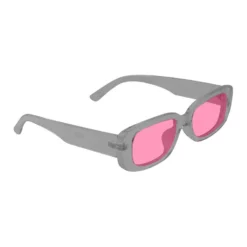 Glassy Darby Polarized Sunglasses Transparent Grey/Pink Lens