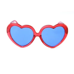 Happy Hour Heart Ons Sunglasses Red Glitter