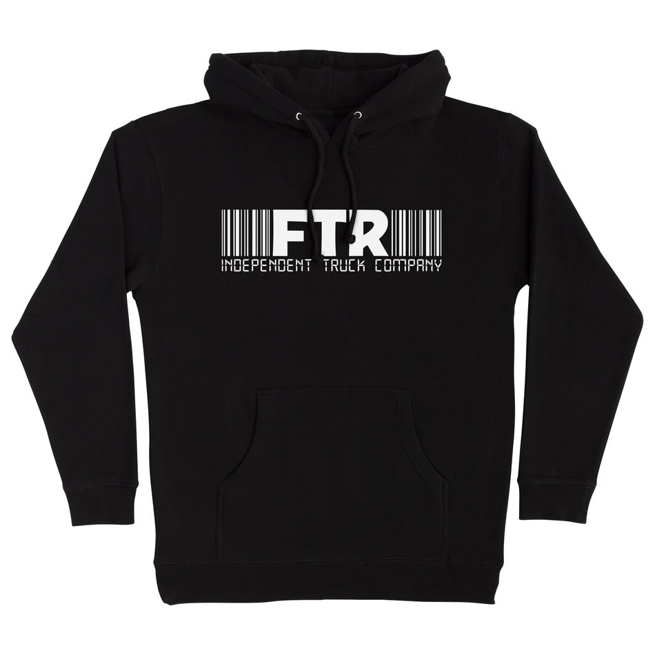 Independent FTR Barcode Hooded Heavyweight Sweatshirt Black