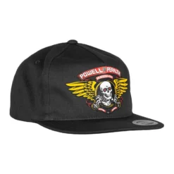 Powell Peralta Winged Ripper Snapback Hat Black