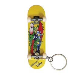 Santa Cruz Slasher Finger Board Keychain Yellow