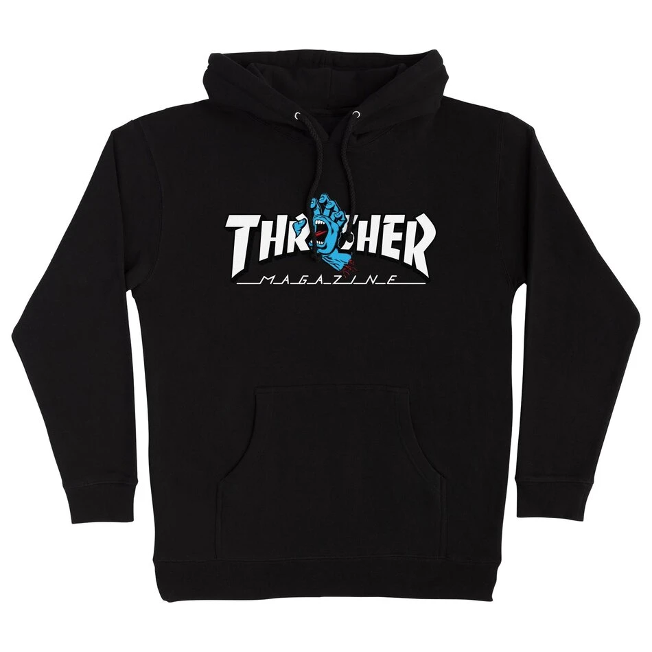Santa Cruz X Thrasher Screaming Hand Hoodie Black