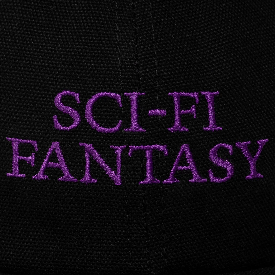 Sci-Fi Fantasy Logo Snapback Hat Black/Purple - Image 3