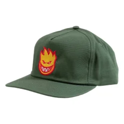 Spitfire Bighead Fill Snapback Hat Dark Green/Red/Gold
