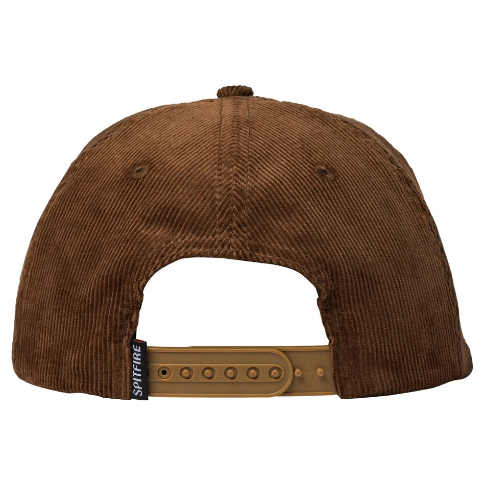 Spitfire Classic 87 Swirl Cord Snapback Hat Brown/Black - Image 2