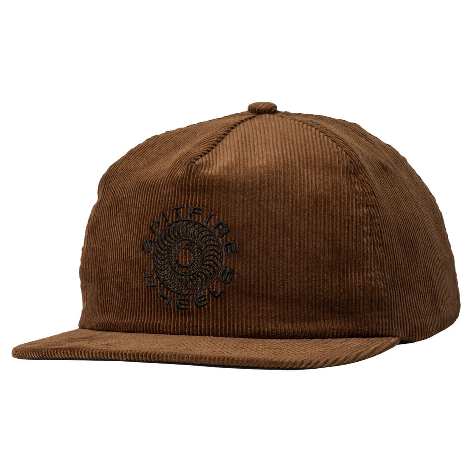 Spitfire Classic 87 Swirl Cord Snapback Hat Brown/Black