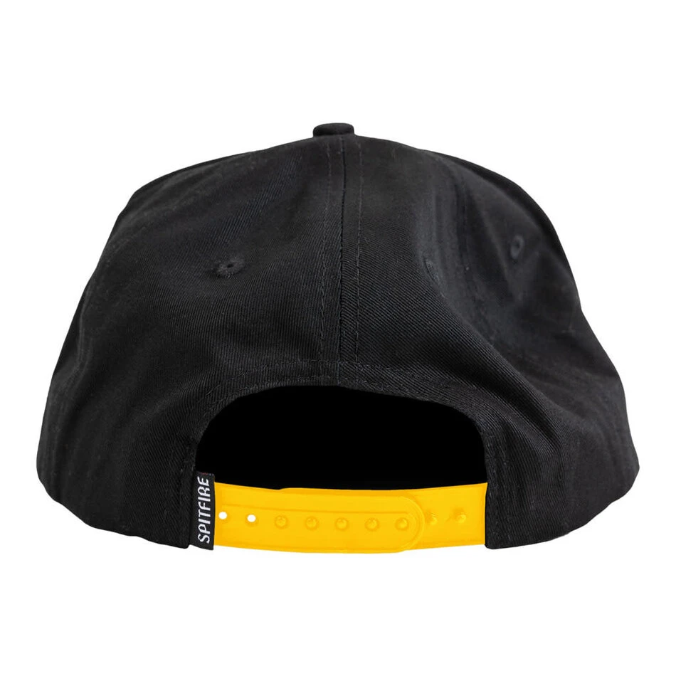 Spitfire Gonz Pro Classic Snapback Hat Black/Yellow - Image 2