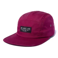 The Quiet Life Foundation 5-Panel Camper Strapback Hat Burgundy