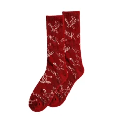 Thrasher Gonz Logo Socks Red/White