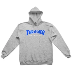 Thrasher Outlined Hoodie Light Steel/Blue