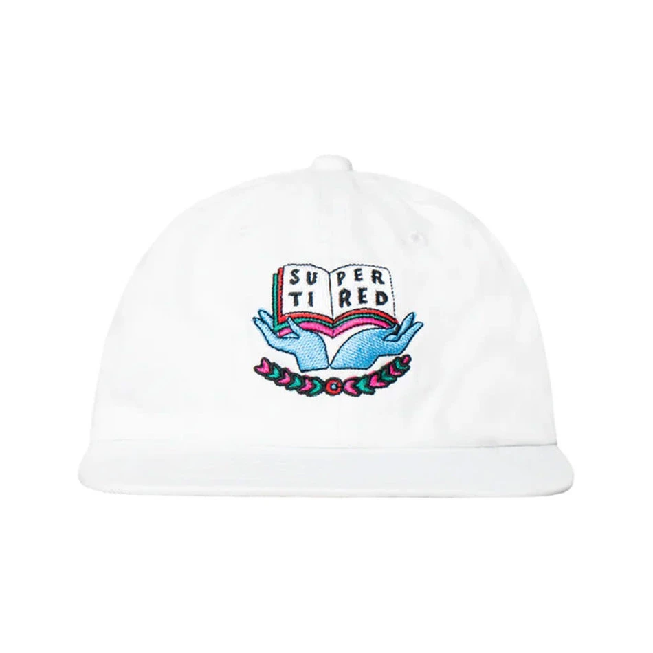 Tired Scholar Strapback Unstructured Hat White - Image 2