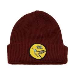 Transportation Unit Hummingbird Beanie Burgundy W/ Yellow Patch